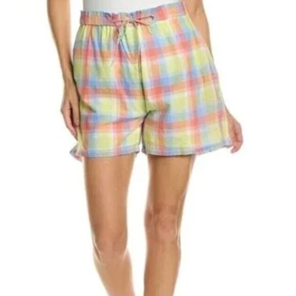 Johnny Was Pants - Johnny Was Workshop Delacey Paperbag Plaid Women's Shorts Small NWT Retail $108